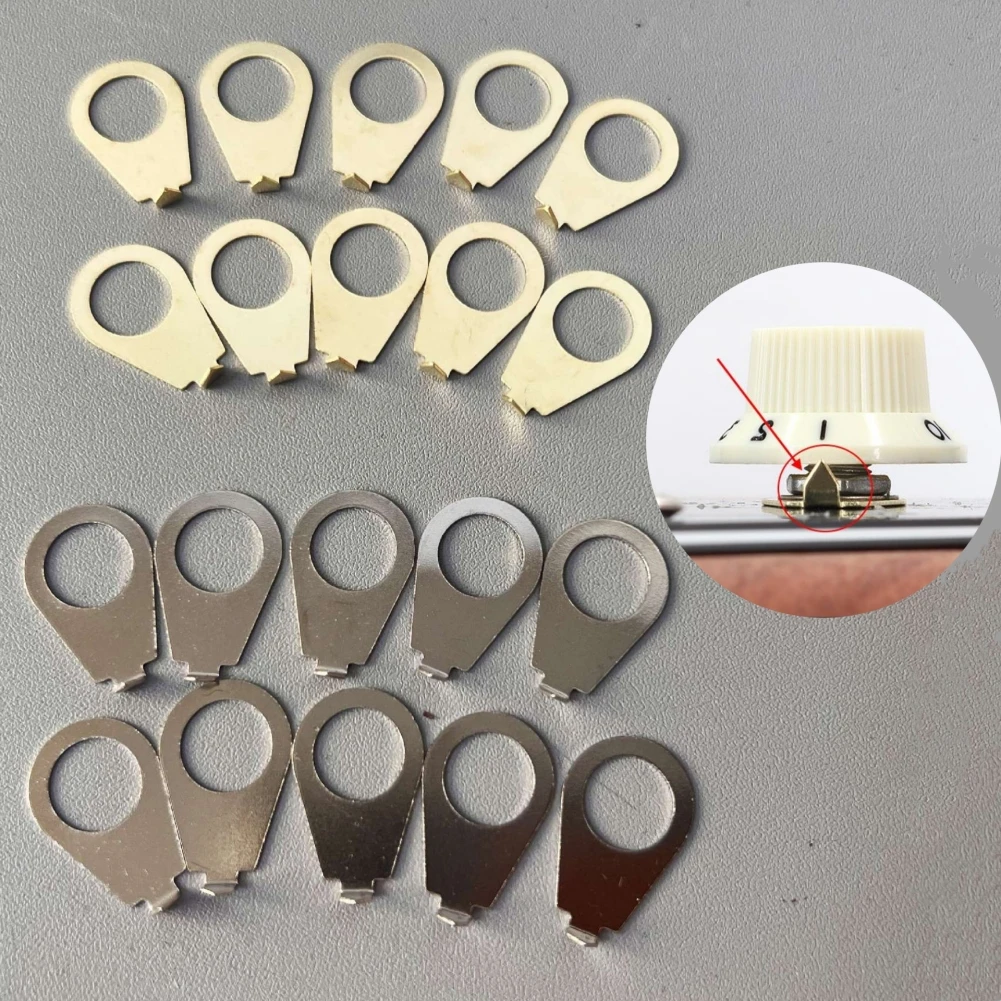 Guitar Knob Pointer Plates Pointer 22X14mm Electric Guitar For Gibson LP Guitar Indicator Metal Plate Practical