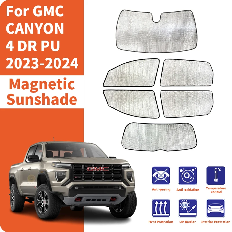 

Солнцезащитные шторки для окон автомобиля, анти-УФ, защитные накладки на окна, аксессуары для GMC CANYON 4 DR PU 2023-2024