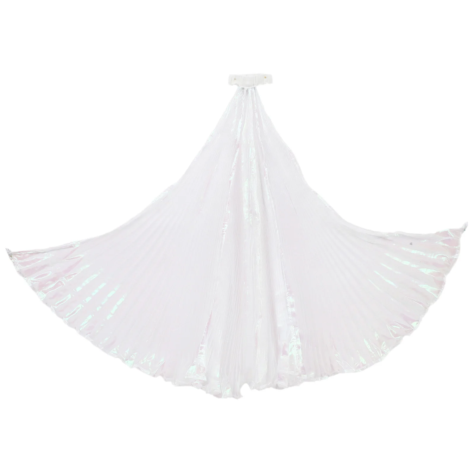 Capa plisada para danza del vientre para niños, capa de hilo sinfónico, gancho de mano, accesorios de actuación de baile, alas colgantes de Color para el cuello, accesorio de disfraz