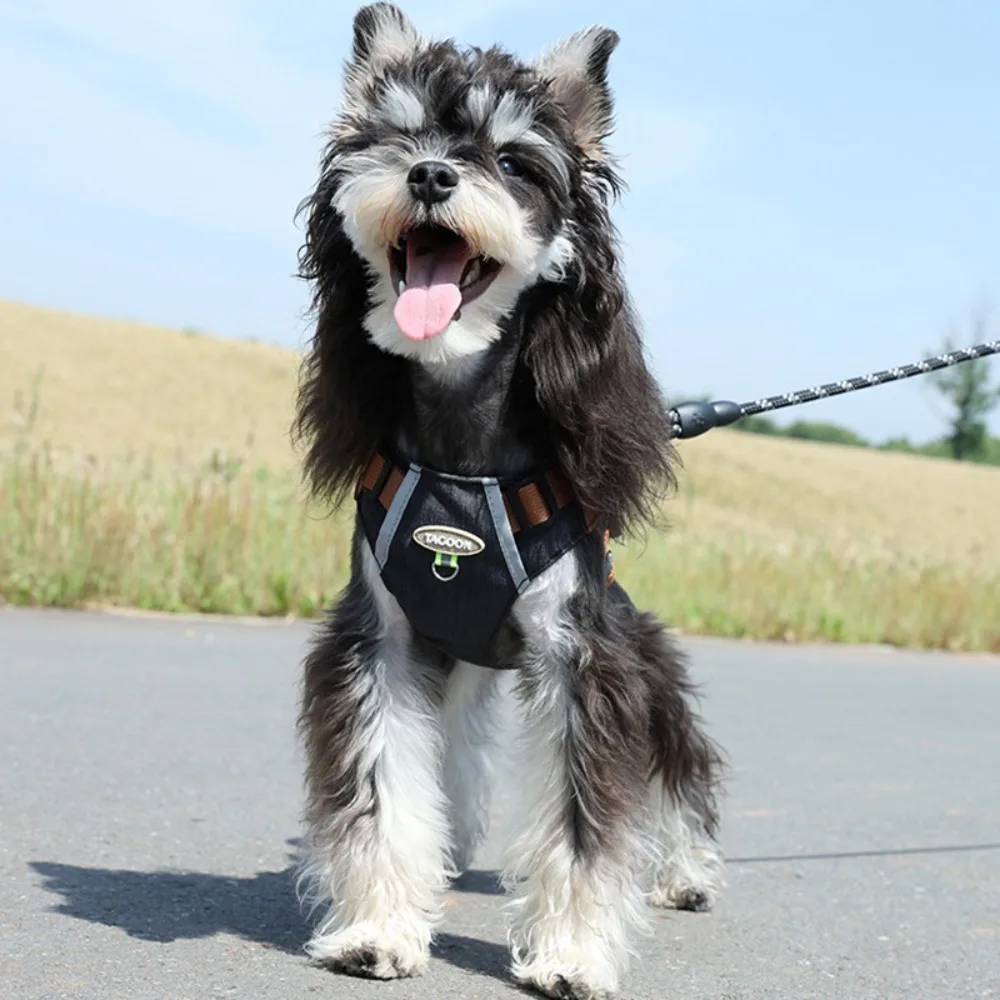 

Breathable Dog Harness Adjustable Waterproof Pet Vest Wear-resistant with Zippered Pockets Dog Chest Back Walking the Dog