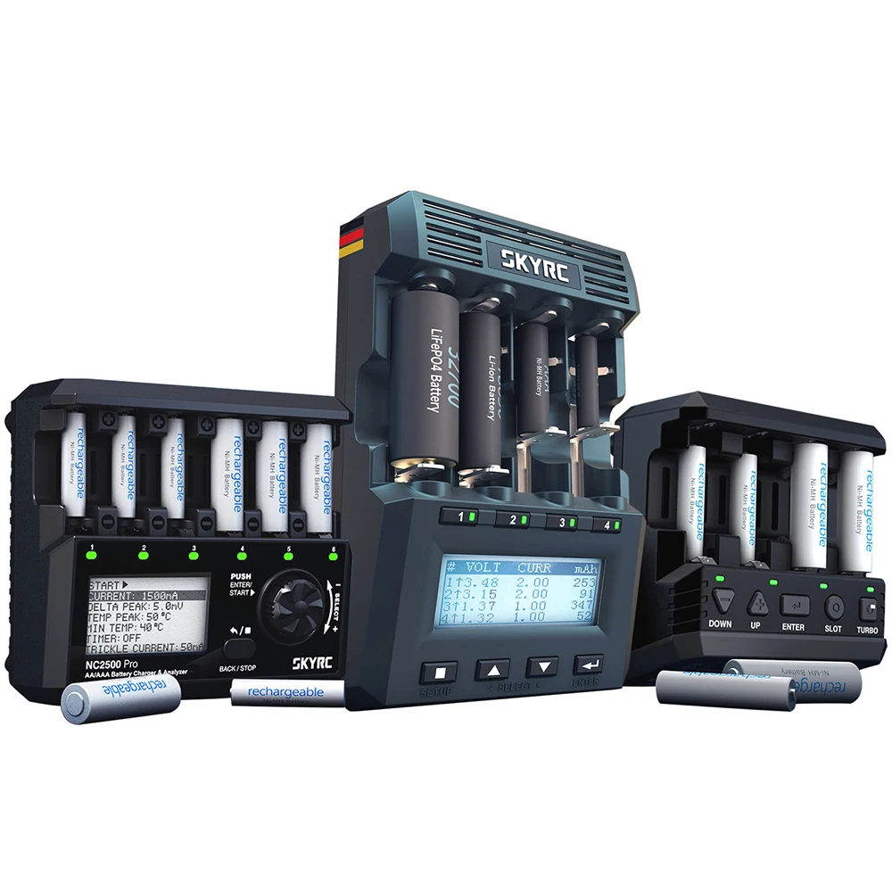 SKYRC MC3000 배터리 충전기, AA AAA Nimh 범용 충전식 BT LCD 스마트 배터리 충전기, NC2500 Pro, NC2200