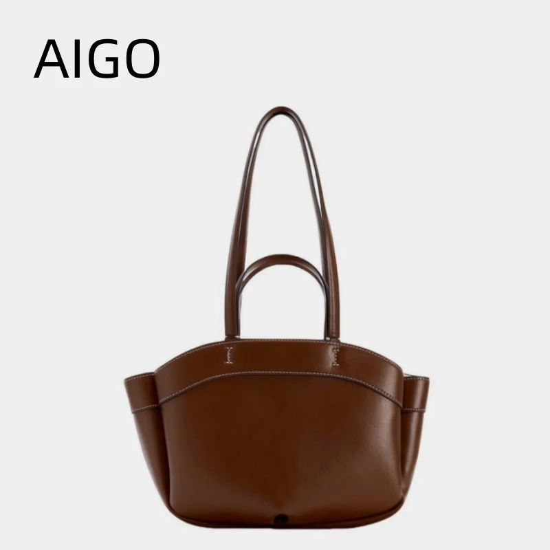 AIGO Casual Tote Bags For Women Luxury Designer Handbags And Purses 2024 New Large Capacity With Inner Pocket Underarm Shoulder