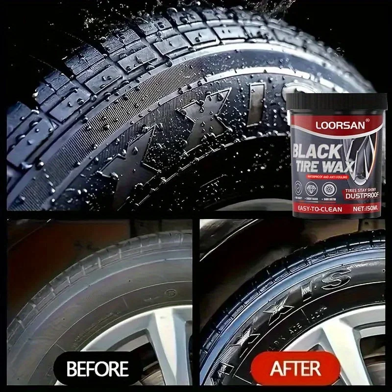 Premium Tire Gloss wax - Durable protection and polish for plastic parts, lasting maintenance coating