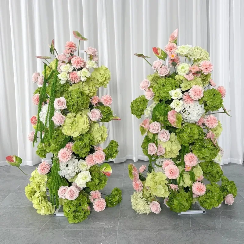 Luxury Artificial Flower Set with Bracket Customizable Size and Color Mixed Plant Arrangement for Elegant Party Celebrations