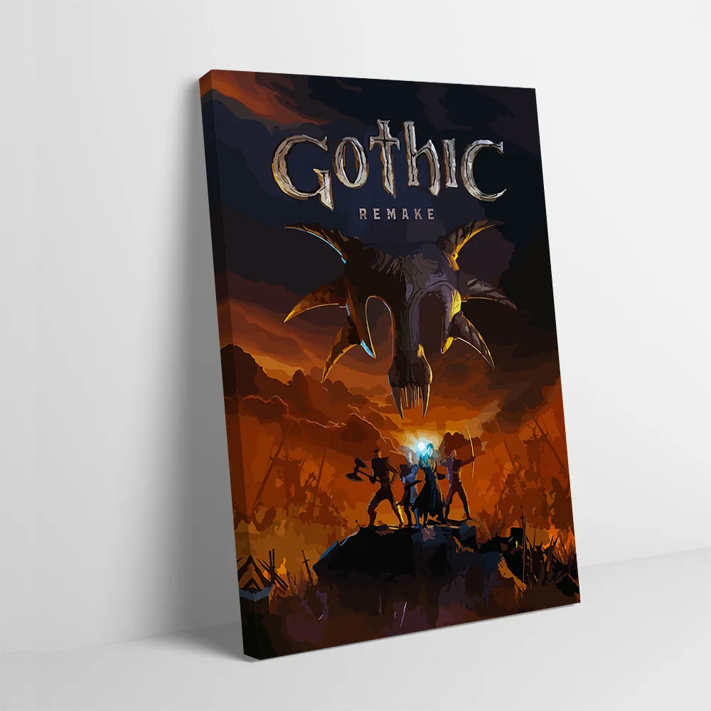 Gothic Remake Game Cover Poster Customizable Printed Canvas Painting Wall Art Gift for Decorative Paintings Room Ornaments Mural