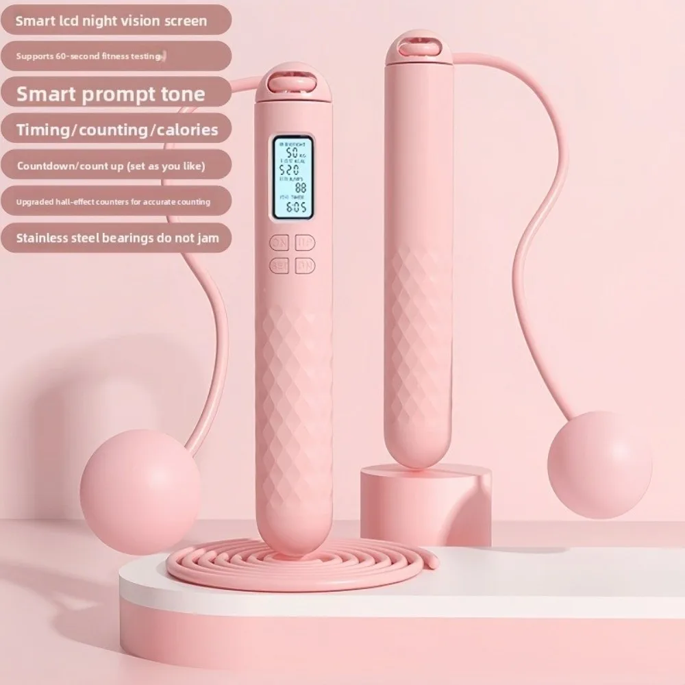 Useful Cordless Ropeless Jump Rope With Counter Anti-Skid Counting Skipping Rope Smart Weight Loss Digital Skip Rope Home Use