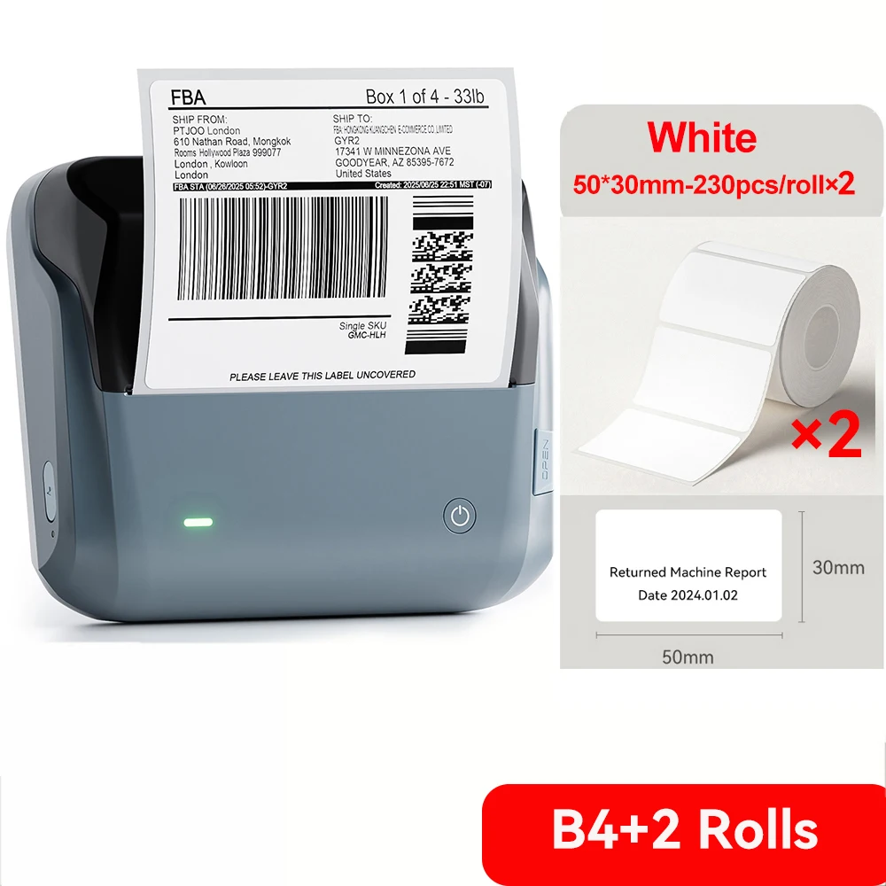 Niimbot B4 Thermische Labelprinter Groot Formaat 20-110mm Printbreedte Label Sticker Machine Verzendlabel Zakelijk Kantoorgebruik