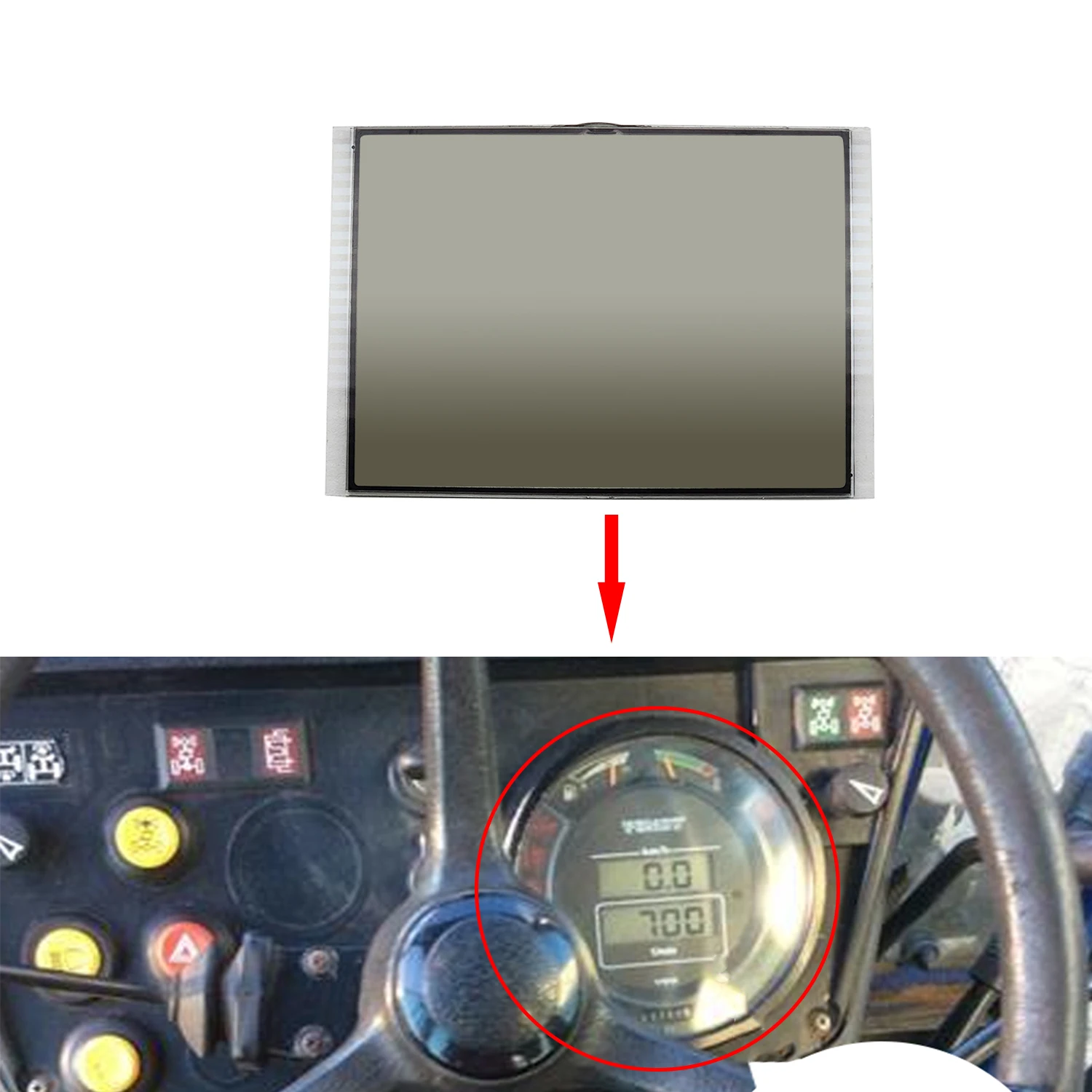 Tela lcd para fendt favorito 600 lsa 611/612/614 tacho/tractor medidor instrumento cluster painel reparação de pixel lcd automático