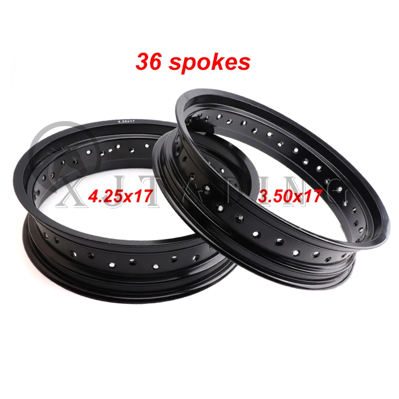 

3.50x17 Inch 4.25x17 Inch 36 Spokes Holes Aluminum Alloy Rims Motorcycle 3.50*17" 4.25*17" Front/rear Wheel hub