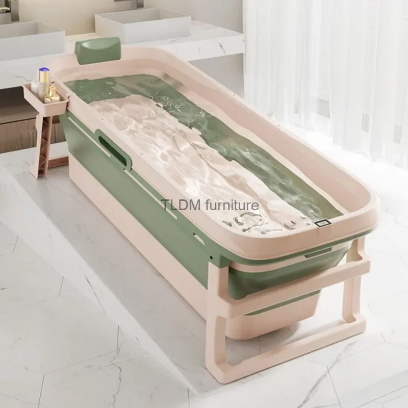 

Large Household Bathtub Freestanding Adults Camping Japanese Bathtub Cover Liner Travel Hotel Banheira Inflavel House Furniture