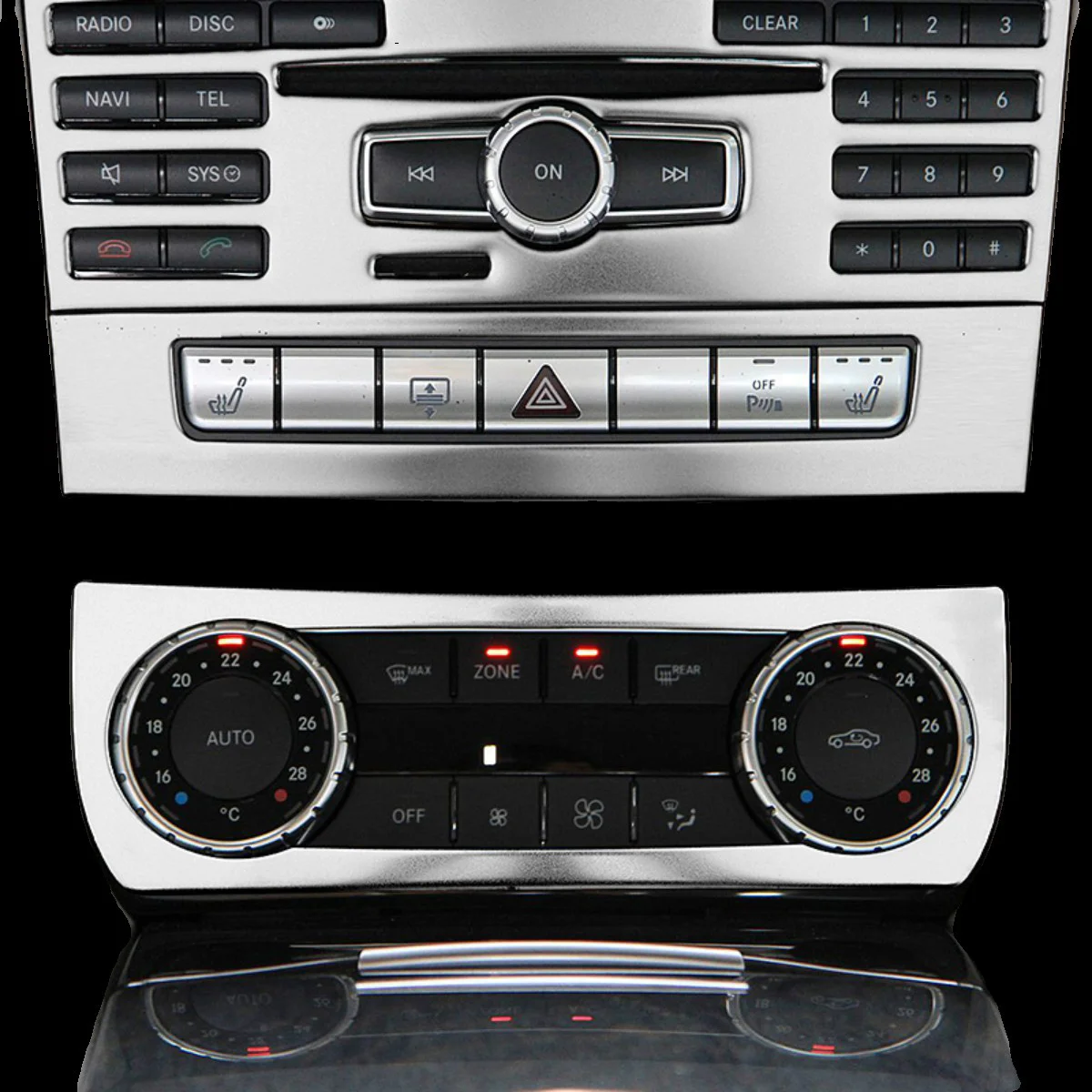 

For Mercedes Benz CLS W218 2012 2013 Car Center Console Air Conditioning CD Control Panel Cover Trim Modification Accessories