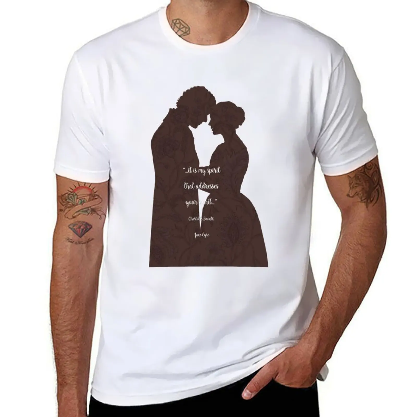 اقتباس جين آير شارلوت برونتي التنحري. تي شيرت تي شيرت للرجال قطن مضحك تي شيرت مصمم رجل جرافيك تي شيرت تي شيرت #1