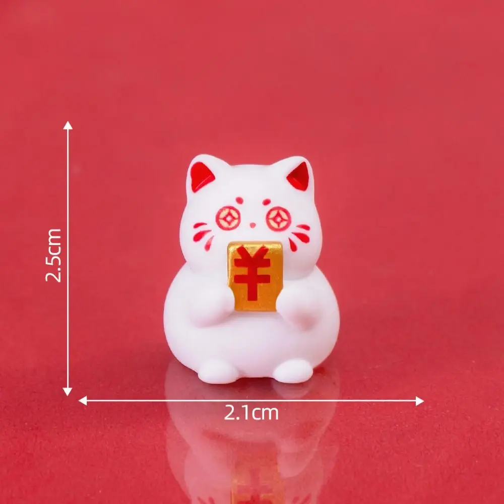 Décoration d'intérieur : Figurine de chat porte-bonheur moderne, mignonne et adorable, ornements de voiture, mini figurines de chat de la fortune, cadeau