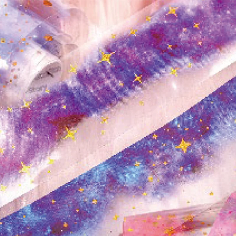 Estrela halo fita adesiva de carimbo quente 50mm x 2m scrapbook papelaria diy diário capa de telefone decoração de notebook