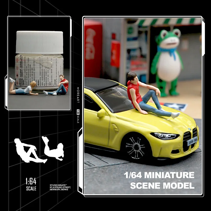 1:64 anime acampamento mini boneca figura modelo em miniatura fotografia adereços modelo de cena diy mesa areia paisagismo ornamento presente