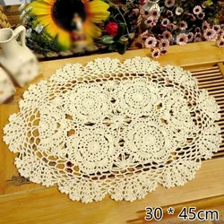 Lace Round Cotton Table Mat Crochet Wedding Dining Doily Coffee Coasters Cotton Napkin Kitchen Table Lace Doily Banquet Decor