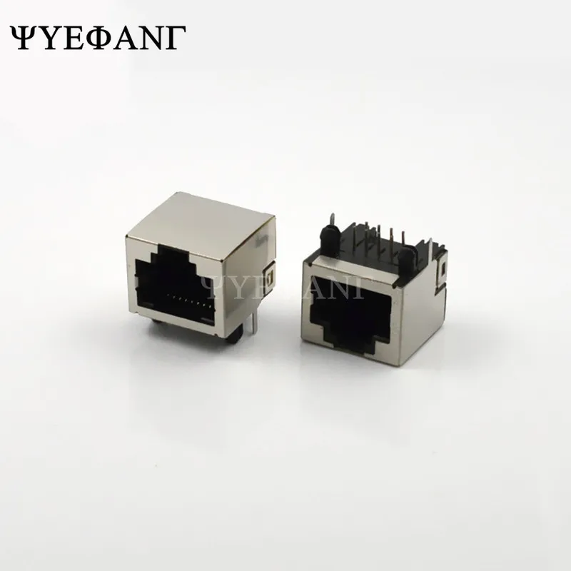 

5PCS/LOT Per Lot RJ45 Metal 8 Pin Female PCB Right Angle Board Jack Connector 8P8C