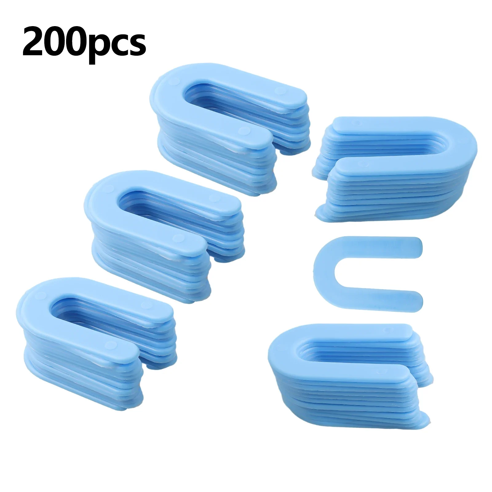 200pcs Horseshoe Shims Tile Spacers U-shaped Wedges Clips Horseshoe Horseshoe Shims Level PP Shims Spacers Tile