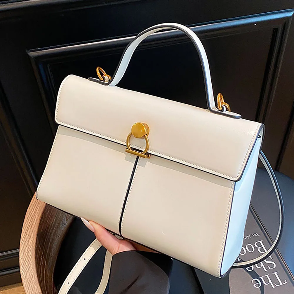 

Luxury Designer Square Flap Single Shoulder Bags for Women High-end Pu Leather Red Handbags Lady Commuting Crossbody Bag