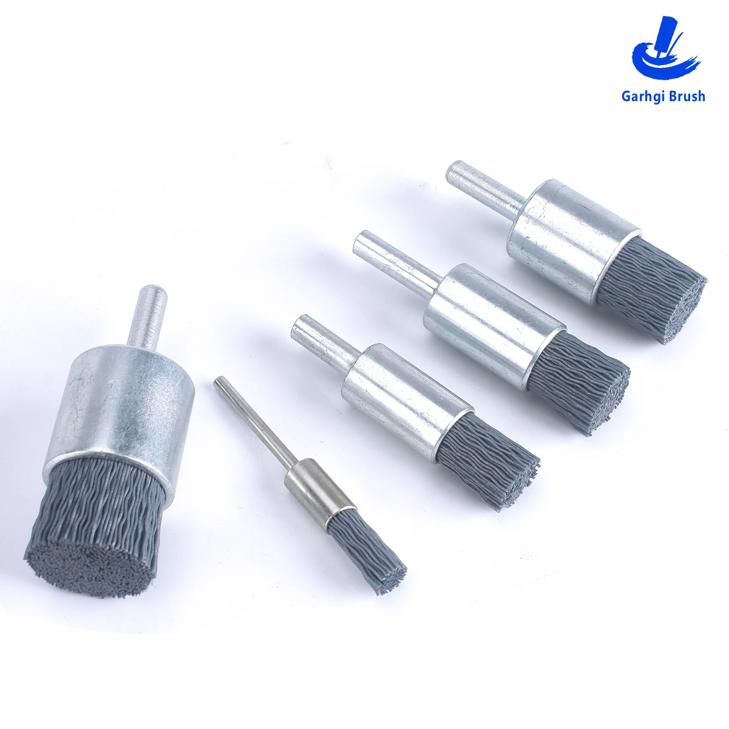 النايلون شقة نهاية فرشاة جلخ خيوط كربيد السيليكون حفار كهربائي تنظيف المعادن الصدأ لدغ إزالة التآكل سطح التشطيب #5