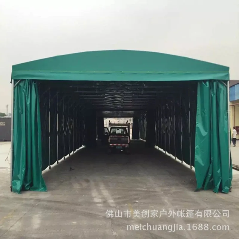 Manufacturers directly supply mobile sliding canopies, telescopic outdoor car sunshades, tents, food stalls, shade and rainproof