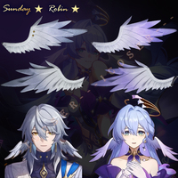 Honkai Star Rail Robin Sunday Cosplay Wings Headwear Game Hairpin Singer Halloween Party for Women Girls Props Accessory iCoser