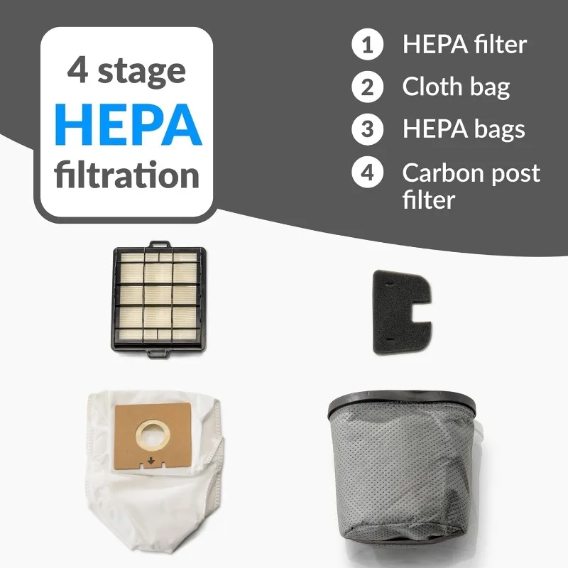 مكنسة علبة الظهر X8 Lite - ترشيح HEPA خفيف الوزن للتنظيف متعدد الأسطح #6