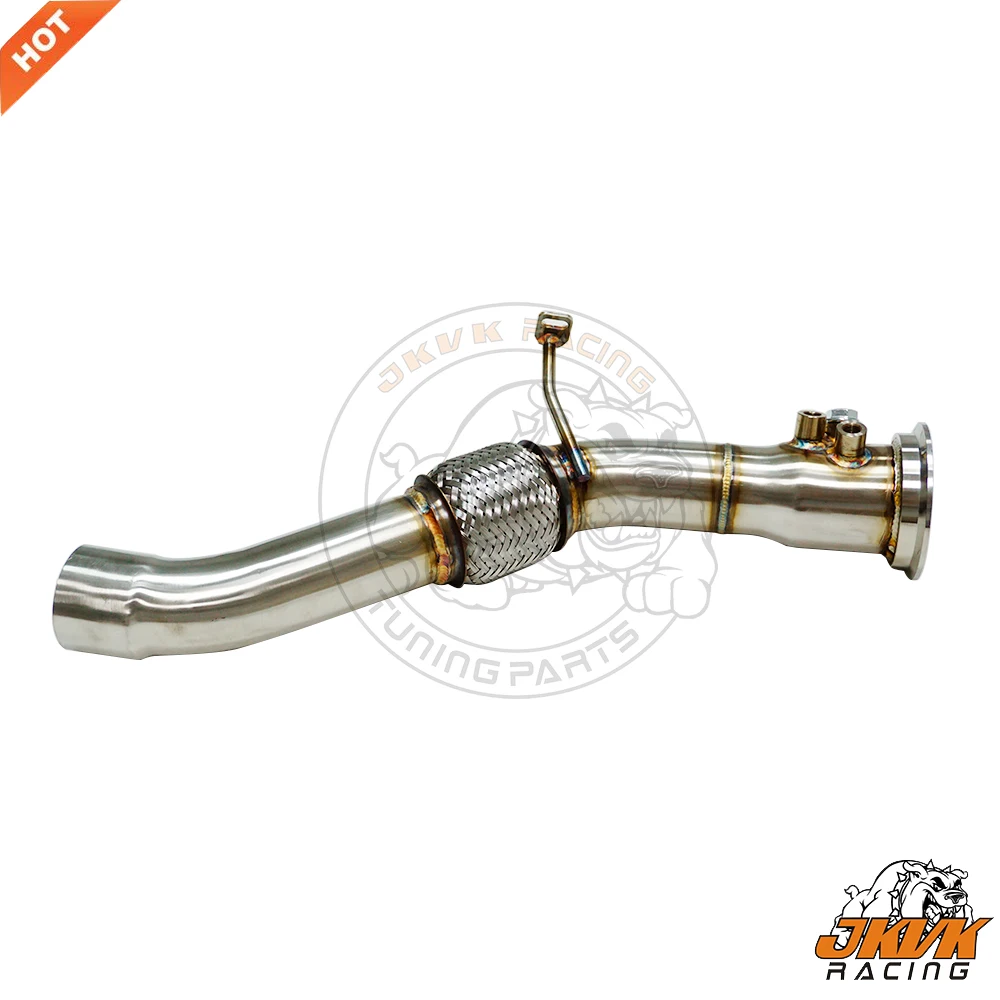 JKVK RACING 2.5 "SS304 tuyau d'échappement sans chat pour B MW E90 E60 330D 325D 530D M57 N2