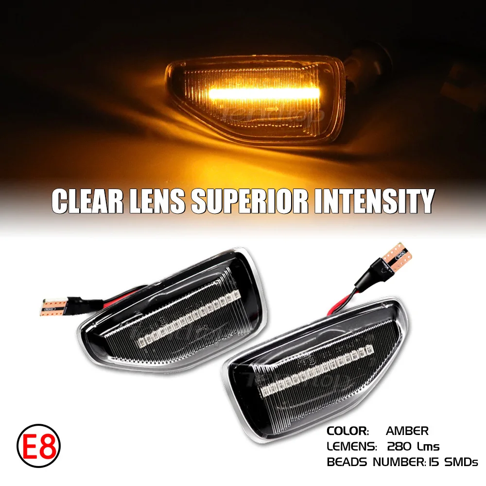 For Dacia Sandero 2 Logan 2 Duster  II Dynamic Blinker Turn Signal Light Side Marker Mirror Lamp LED Flashing Indicator