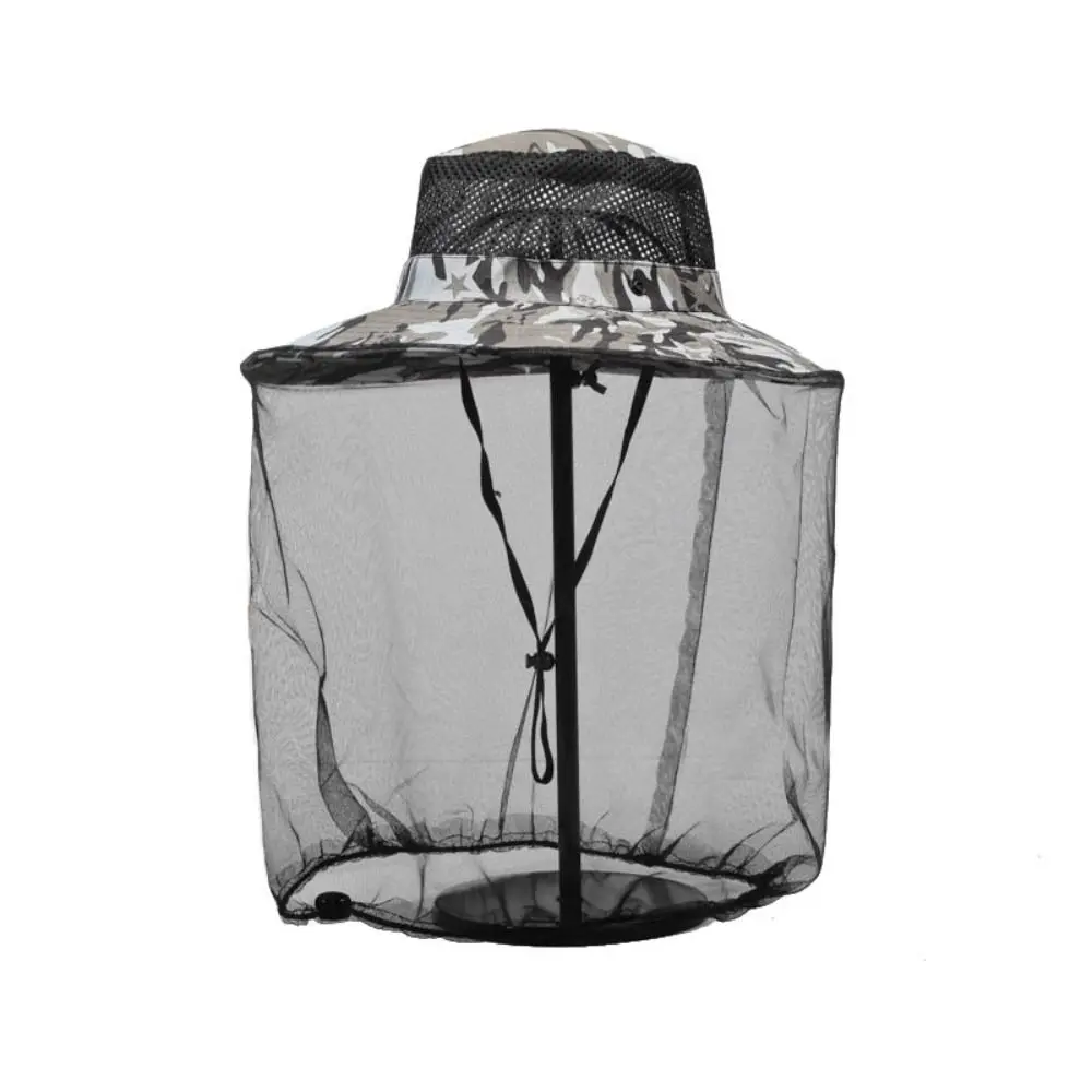 Outdoor Sunscreen Mosquito Hat Repellent Protection Fishing Sun Cap Casual Insect Bee Protection Bucket Hat for Men Women