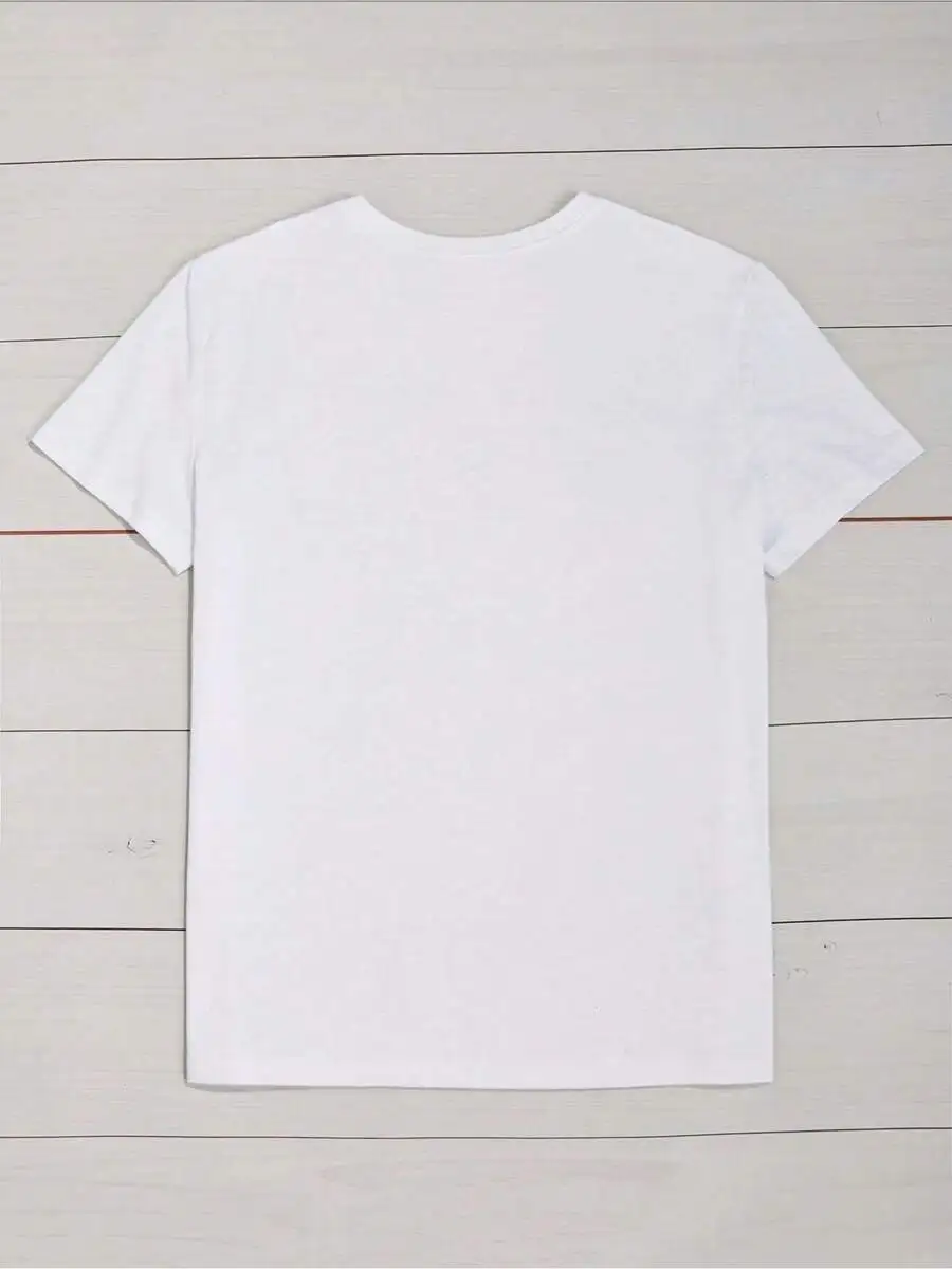 OVERSIZE Retro BE KIND Printed T-Shirt, Casual Round-Neck Short-Sleeve Comfortable Fit T-Shirt, Spring/Summer, Women's Clothing