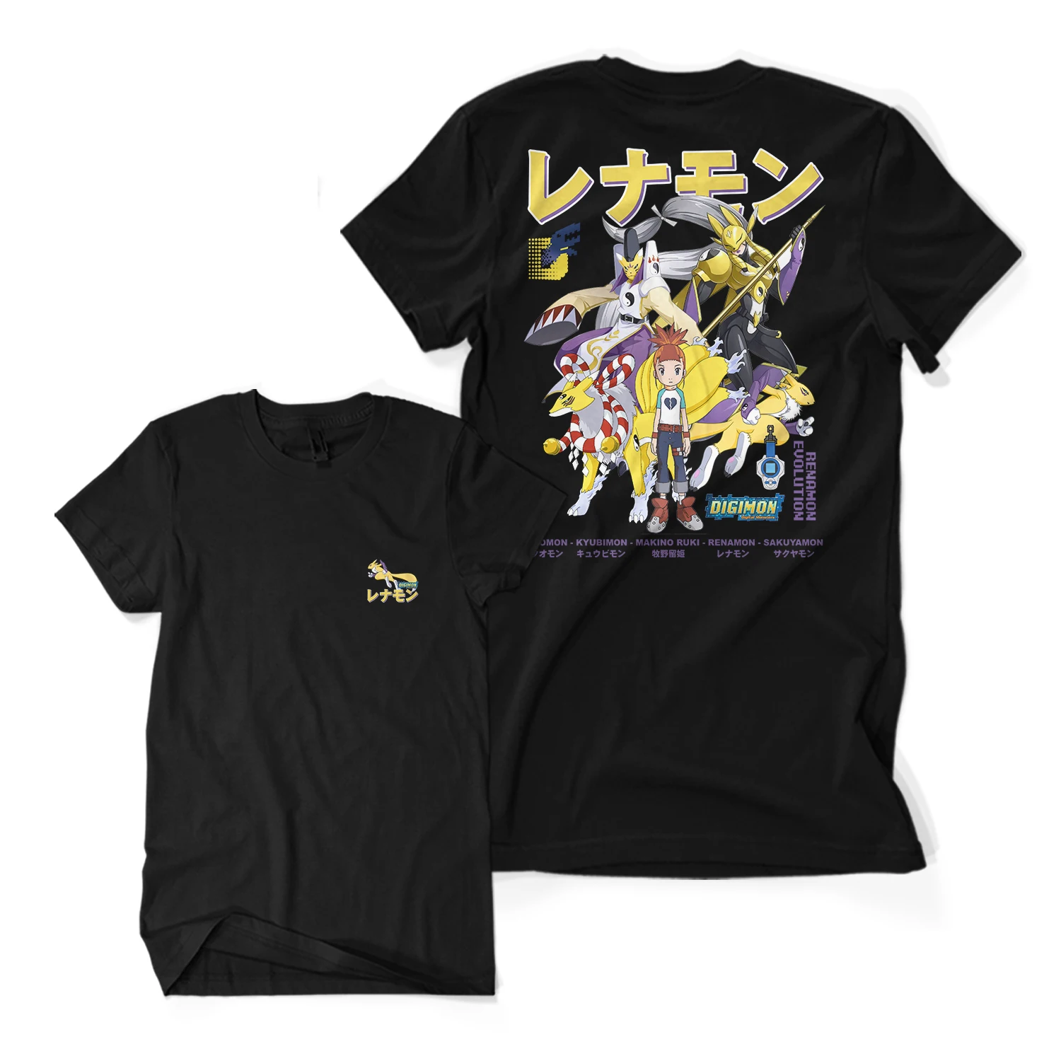 T-Shirt Distro Premium  RUKI RENAMON DIGIMON TAMERS Anime Manga Otaku Jepang Japan Unisex Dewasa