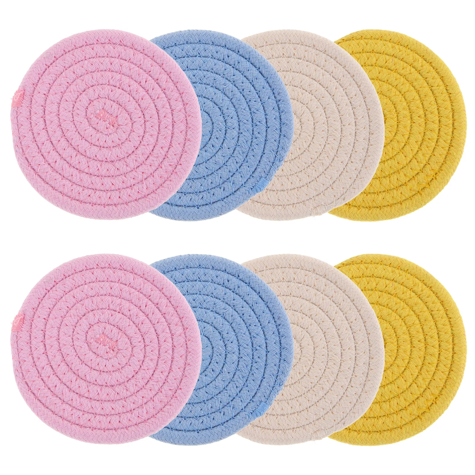 

8Pcs Heat Protection Placemat Thick Soft Dining Table Mats Cup Mats Kitchen Table Decor Desktop Mat for Party Kitchen Placemats