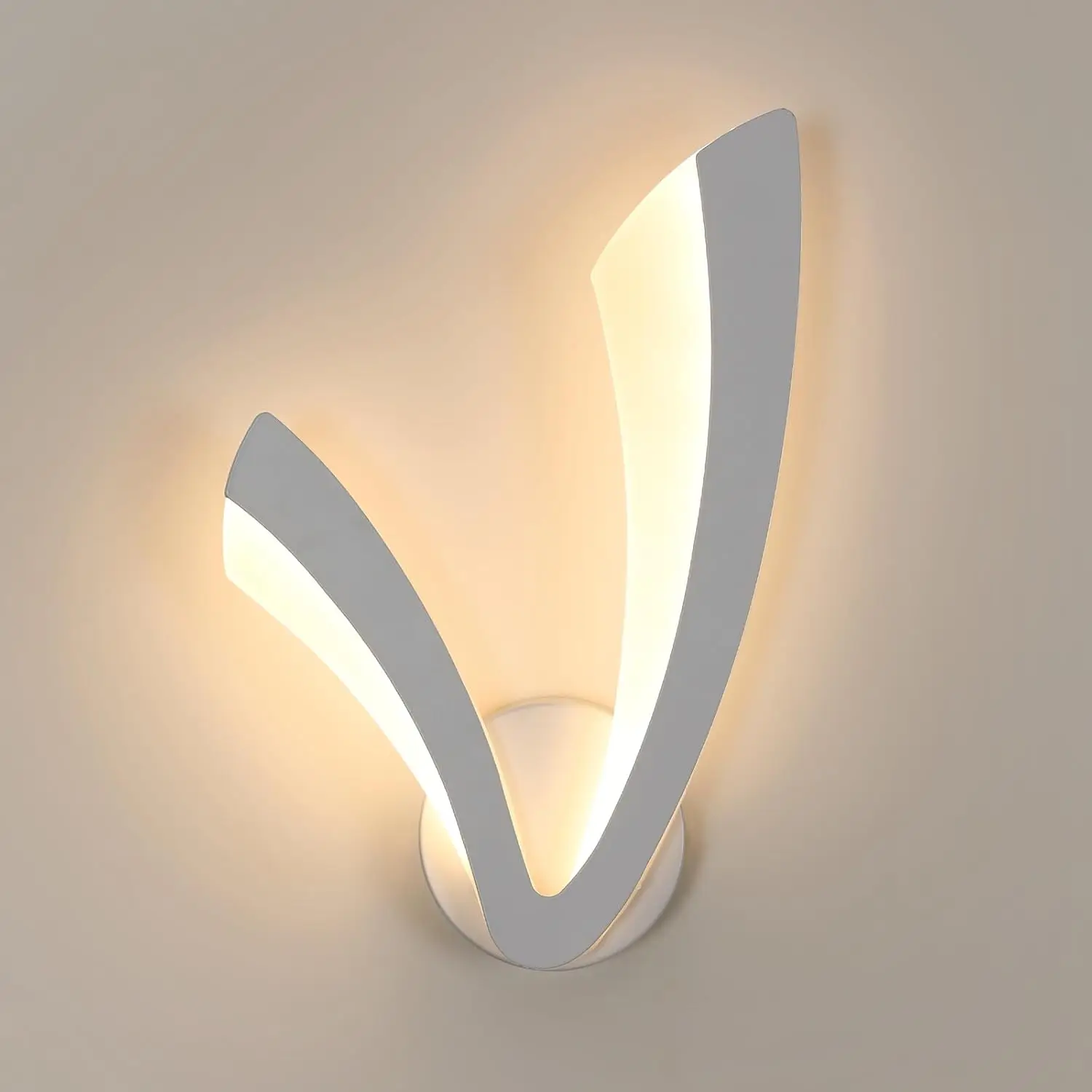 Lampada da parete in acrilico a forma di V da 12 W, Ra = 7, Lampada da parete colorata calda 3000 K, Lampada da parete minimalista per soggiorni, camere da letto, corridoi