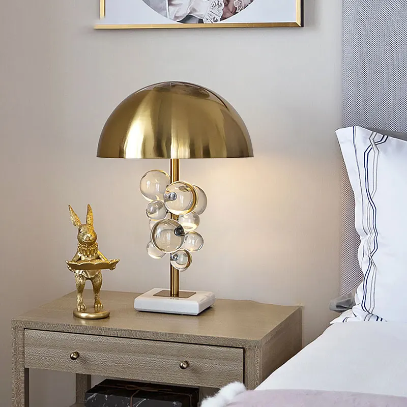 led  Postmodern Marble Crystal Fabric LED Lamp.LED Light.Table Light.Table Lamp.Desk Lamp.LED Desk Lamp For Bedroom