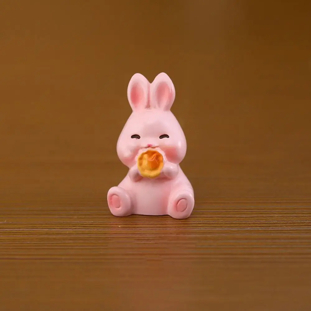 Stile cinese Mid-Autumn Rabbit Decor Doll Rabbit/Mooncake Shape decorativo Mooncake Rabbit Statue Resin Mini