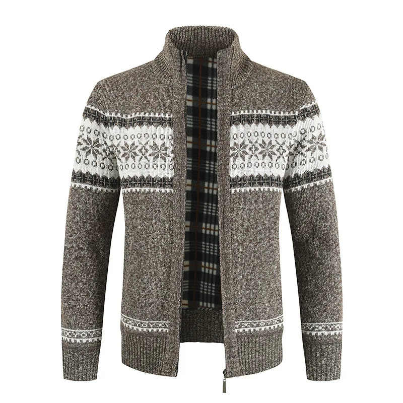 Men's Clothing Sweaters Cardigan Knitted Cardigan Outer Wear 2026 New Color-blocking Stand-up Collar Coats Jackets