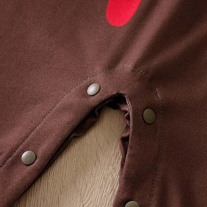 ملابس أطفال حديثي الولادة من عمر 0 إلى 24 شهرًا لعيد الشكر تركيا ملابس أطفال مخططة مطبوعة بأكمام طويلة لفصل الخريف والشتاء #4