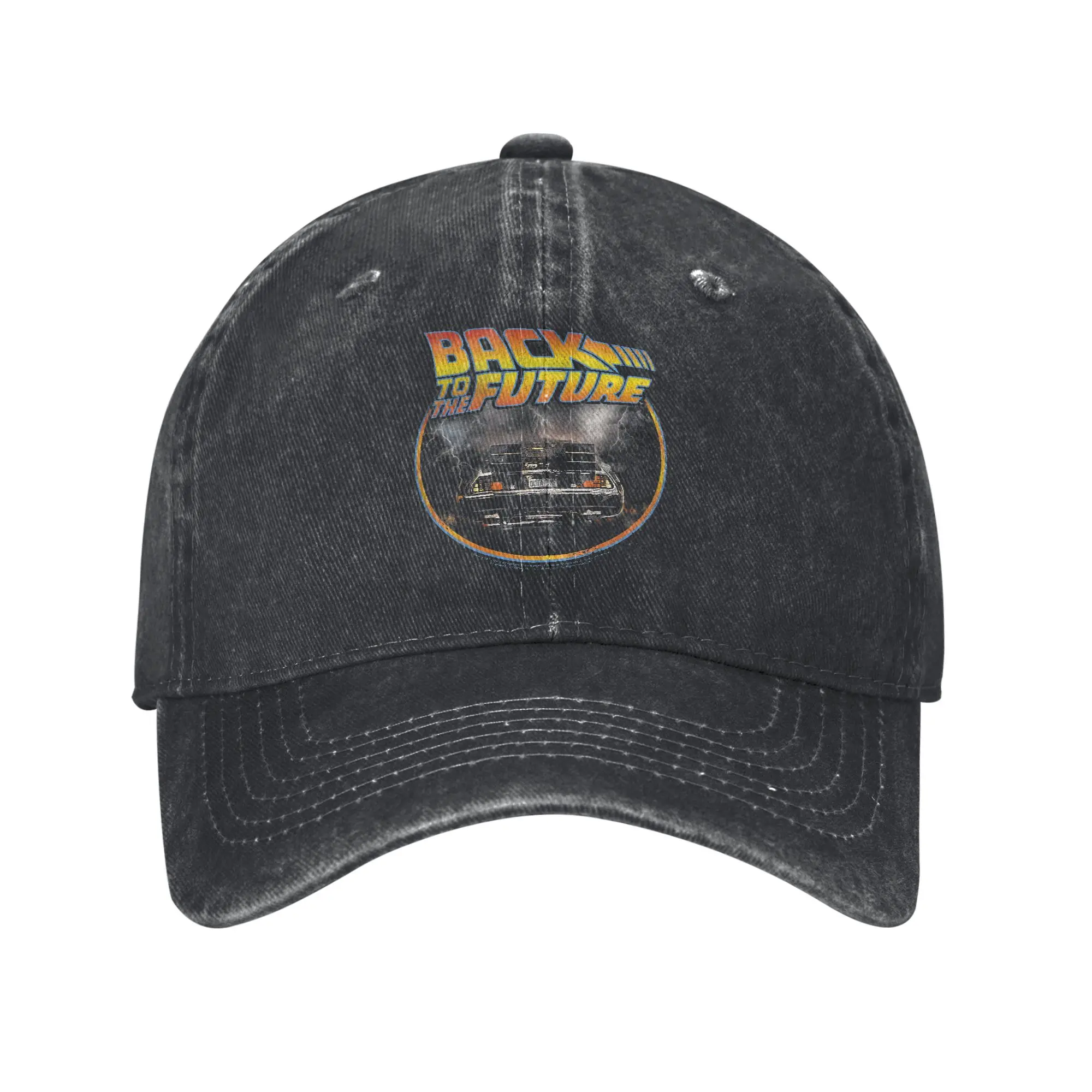 Custom Punk Back to the Future Cowboy Hat Women Men Adjustable 80s Sci-fi Adventure Film Dad Hat Outdoor