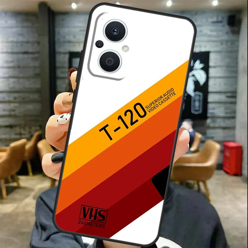 حافظة شريطية ريترو VHS لهاتف OPPO Reno 13 13F 12 F 11 8T 7 8 10 Pro OPPO Find X8 X6 Pro X3 X5 Lite Cover Coque