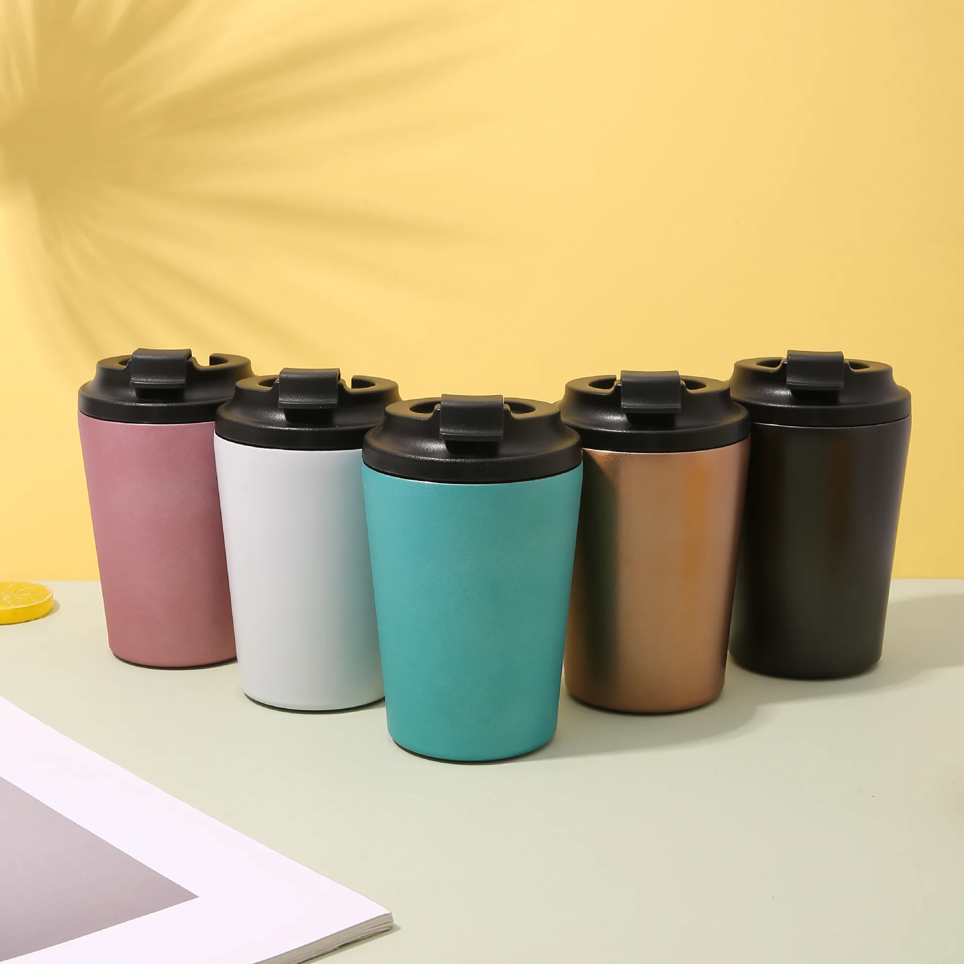 304 Stainless Steel Thermos Cup Ins Wind with Scale Mini Coffee Cup High-looking Portable Car Water Cup Water Bottle