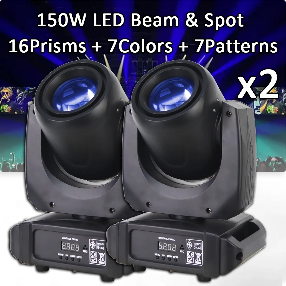 

2 шт./партия, Светодиодный прожектор для диджея Dmx512, 150 Вт