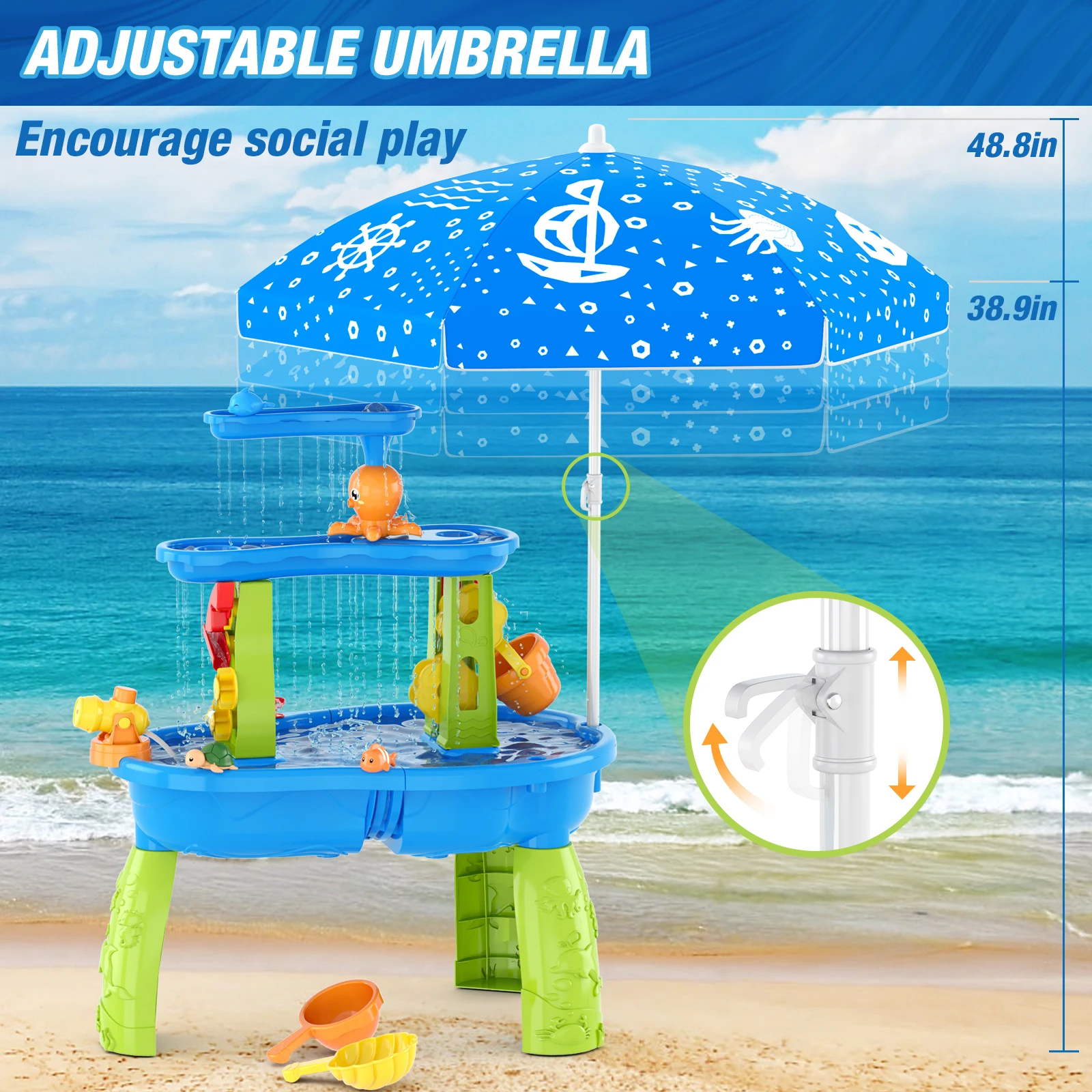Kids Sand Water Table Children's Beach Toys Outdoor Garden Bunker Set Summer Beach Children DIY Parent-child Interactive Toy