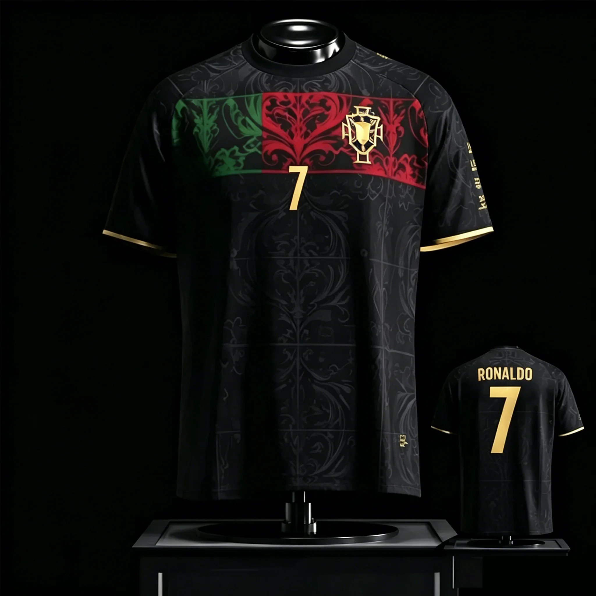 Cristiano Ronaldo 3D Printed Football Jersey T-shirt Men's and Women's Summer Sports T-shirt Breathable Quick Drying Clothing