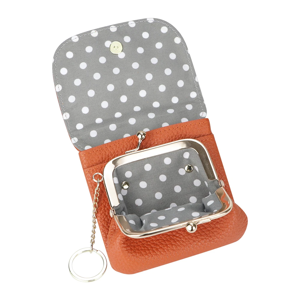 Royal Bagger Monedero con bloqueo RFID y tarjetero para mujer - Kiss Lock Bolsa de almacenamiento de cuero genuino 2644