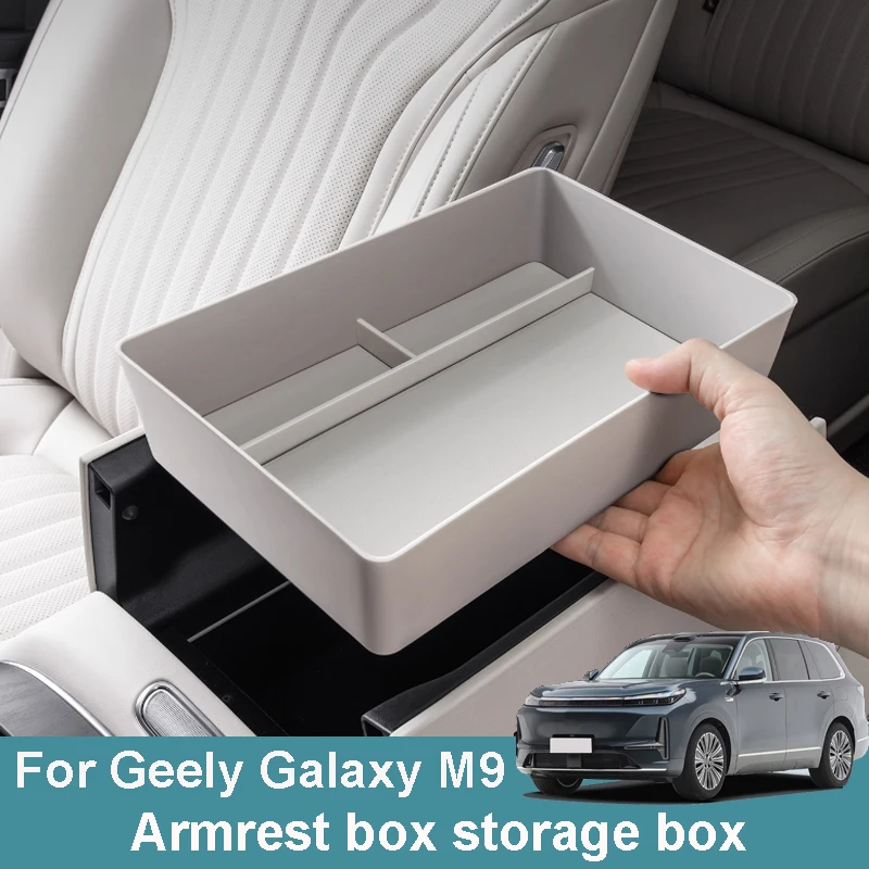 

For Geely Galaxy M9 2025 2026 Car Central Control Armrest Box Storage Box Partition Storage Interior Accessories