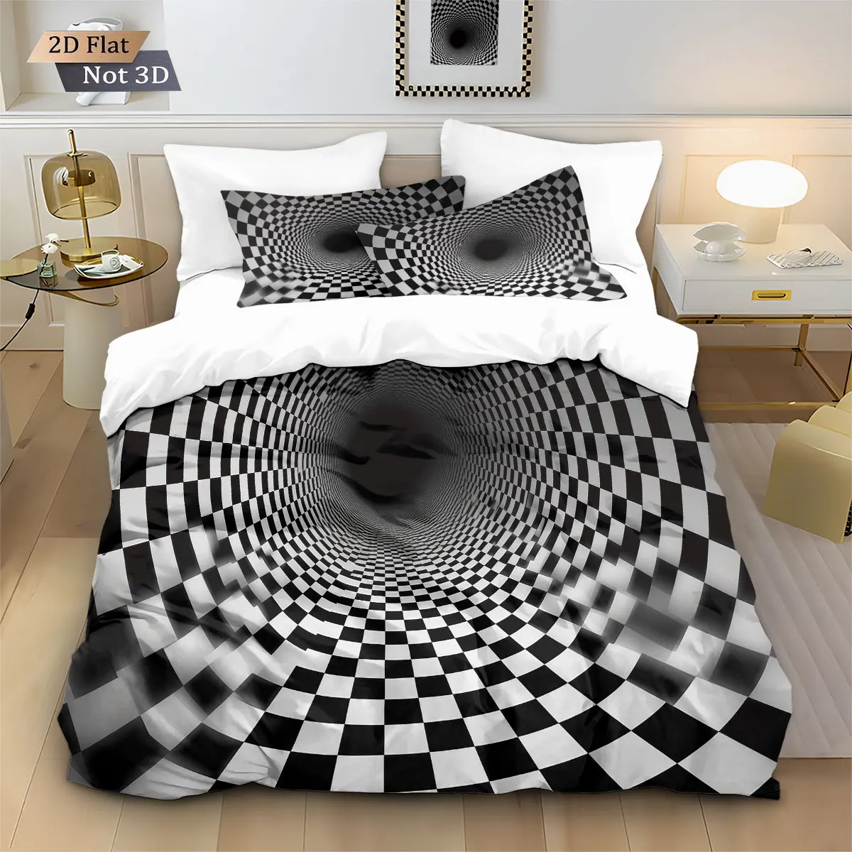 2/3pcs bedding set Digital Print Comfortable Duvet Cover for Home Bedroom Decoration, 1 Duvet Cover and 2pillowcase with Zippers