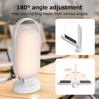 Outdoor light Solar charging Tri color dimming180° Foldable Portable handheld light Outdoor camping lights