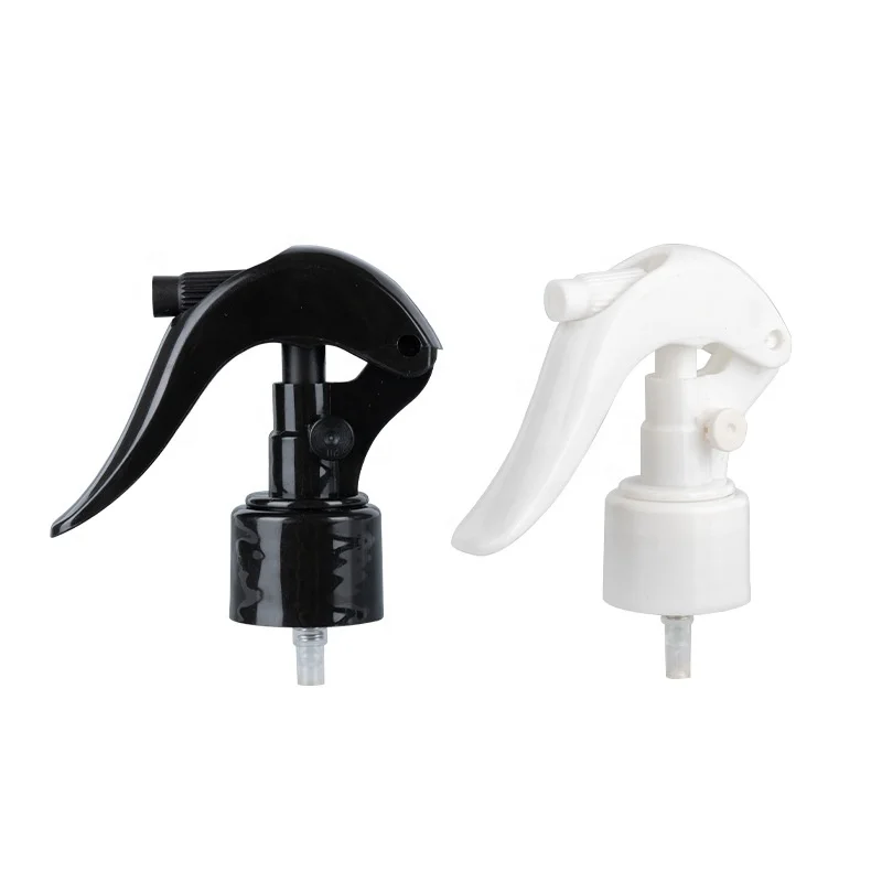 100 Stück * 24/410 Mini Trigger Sprayer Pump Sprüh kappen schwarz weiß klar Kunststoff/Bambus Garten Wassers prüher Make-up Parfüm Zerstäuber