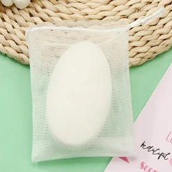 10/20pcs Hangable White Drawstring Foaming Mesh Soap Net Bag Mesh Net Bag For Cleansing Face Bathroom Supplies Travel Tool